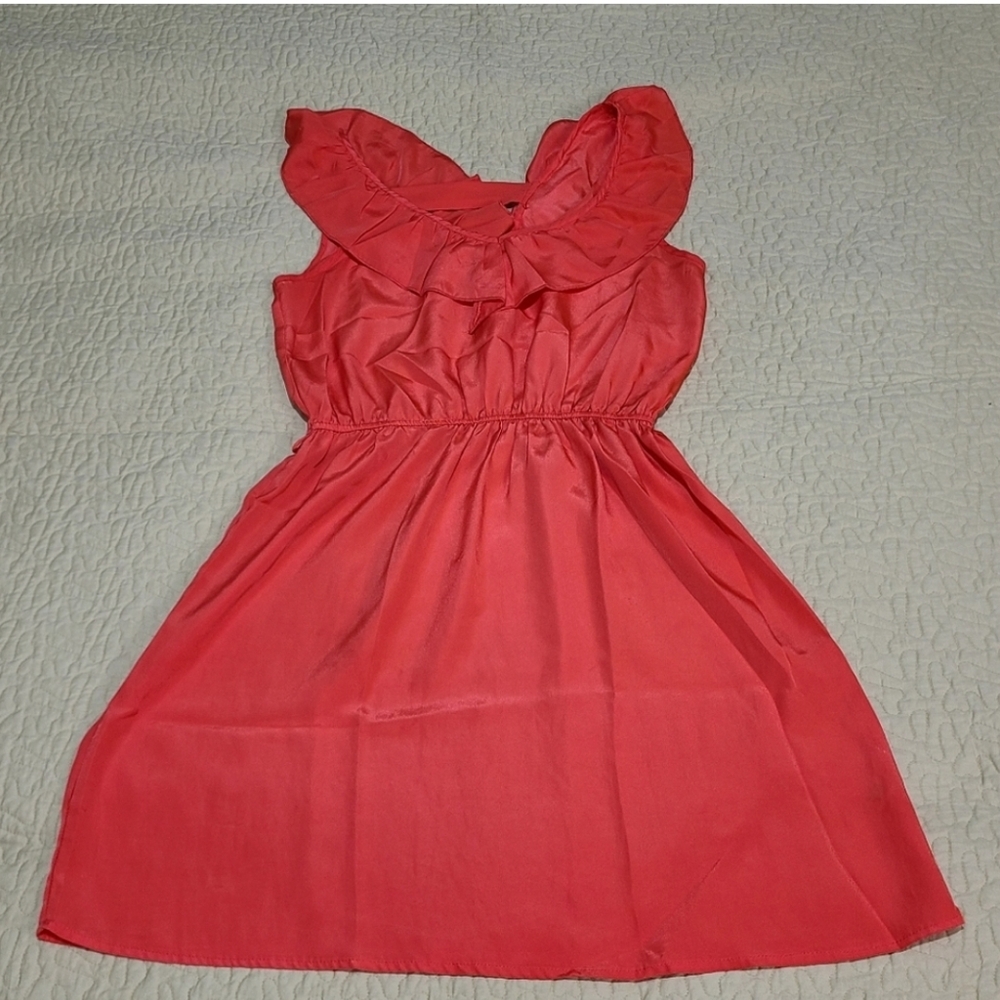 A'GACI ruffled smock mini dress size M - Picture 3 of 8